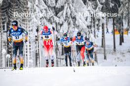 20.01.2024, Oberhof, Germany (GER): Jason Rueesch (SUI), Imanol Rojo (ESP), Xavier Mckeever (CAN), (l-r)  - FIS world cup cross-country, mass, Oberhof (GER). www.nordicfocus.com. © Authamayou/NordicFocus. Every downloaded picture is fee-liable.