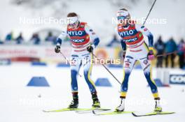21.01.2024, Oberhof, Germany (GER): Ebba Andersson (SWE), Frida Karlsson (SWE), (l-r)  - FIS world cup cross-country, relay, Oberhof (GER). www.nordicfocus.com. © Modica/NordicFocus. Every downloaded picture is fee-liable.