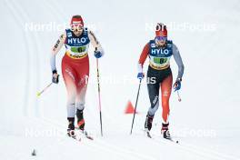 21.01.2024, Oberhof, Germany (GER): Desiree Steiner (SUI), Olivia Bouffard-Nesbitt (CAN), (l-r)  - FIS world cup cross-country, relay, Oberhof (GER). www.nordicfocus.com. © Modica/NordicFocus. Every downloaded picture is fee-liable.