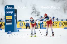 21.01.2024, Oberhof, Germany (GER): Marina Kaelin (SUI), Desiree Steiner (SUI), (l-r)  - FIS world cup cross-country, relay, Oberhof (GER). www.nordicfocus.com. © Modica/NordicFocus. Every downloaded picture is fee-liable.