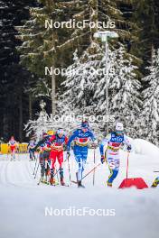 21.01.2024, Oberhof, Germany (GER): Kristin Austgulen Fosnaes (NOR), Johanna Matintalo (FIN), Emma Ribom (SWE), (l-r)  - FIS world cup cross-country, relay, Oberhof (GER). www.nordicfocus.com. © Authamayou/NordicFocus. Every downloaded picture is fee-liable.