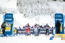 21.01.2024, Oberhof, Germany (GER): Kristin Austgulen Fosnaes (NOR), Linn Svahn (SWE), Katherine Sauerbrey (GER), (l-r)  - FIS world cup cross-country, relay, Oberhof (GER). www.nordicfocus.com. © Modica/NordicFocus. Every downloaded picture is fee-liable.