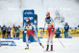 21.01.2024, Oberhof, Germany (GER): Marina Kaelin (SUI), Desiree Steiner (SUI), (l-r)  - FIS world cup cross-country, relay, Oberhof (GER). www.nordicfocus.com. © Modica/NordicFocus. Every downloaded picture is fee-liable.