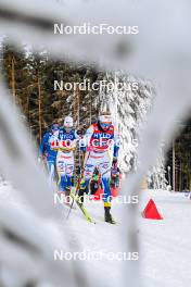 21.01.2024, Oberhof, Germany (GER): Emma Ribom (SWE), Linn Svahn (SWE), (l-r)  - FIS world cup cross-country, relay, Oberhof (GER). www.nordicfocus.com. © Authamayou/NordicFocus. Every downloaded picture is fee-liable.