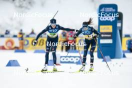 21.01.2024, Oberhof, Germany (GER): Caterina Ganz (ITA), Francesca Franchi (ITA), (l-r)  - FIS world cup cross-country, relay, Oberhof (GER). www.nordicfocus.com. © Modica/NordicFocus. Every downloaded picture is fee-liable.