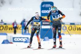 21.01.2024, Oberhof, Germany (GER): Pia Fink (GER), Victoria Carl (GER), (l-r)  - FIS world cup cross-country, relay, Oberhof (GER). www.nordicfocus.com. © Modica/NordicFocus. Every downloaded picture is fee-liable.