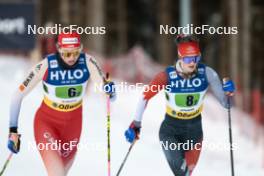 21.01.2024, Oberhof, Germany (GER): Desiree Steiner (SUI), Olivia Bouffard-Nesbitt (CAN), (l-r)  - FIS world cup cross-country, relay, Oberhof (GER). www.nordicfocus.com. © Modica/NordicFocus. Every downloaded picture is fee-liable.