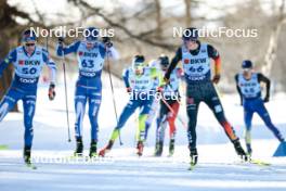 28.01.2024, Goms, Switzerland (SUI): Juuso Haarala (FIN), Jakob Walther (GER), (l-r)  - FIS world cup cross-country, mass, Goms (SUI). www.nordicfocus.com. © Modica/NordicFocus. Every downloaded picture is fee-liable.