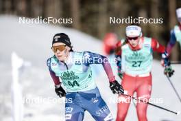 09.02.2024, Canmore, Canada (CAN): Lauren Jortberg (USA) - FIS world cup cross-country, 15km mass, Canmore (CAN). www.nordicfocus.com. © Modica/NordicFocus. Every downloaded picture is fee-liable.