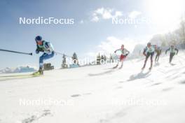 09.02.2024, Canmore, Canada (CAN): Perttu Hyvarinen (FIN), Cyril Faehndrich (SUI), Scott Patterson (USA), (l-r)  - FIS world cup cross-country, 15km mass, Canmore (CAN). www.nordicfocus.com. © Modica/NordicFocus. Every downloaded picture is fee-liable.