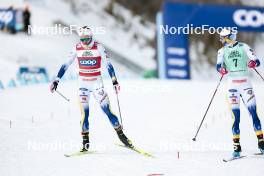 10.02.2024, Canmore, Canada (CAN): Linn Svahn (SWE), Maja Dahlqvist (SWE), (l-r)  - FIS world cup cross-country, individual sprint, Canmore (CAN). www.nordicfocus.com. © Modica/NordicFocus. Every downloaded picture is fee-liable.