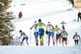 11.02.2024, Canmore, Canada (CAN): Anja Mandeljc (SLO), Margie Freed (USA), (l-r)  - FIS world cup cross-country, mass, Canmore (CAN). www.nordicfocus.com. © Modica/NordicFocus. Every downloaded picture is fee-liable.