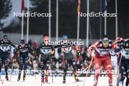 01.03.2024, Lahti, Finland (FIN): Michael Hellweger (ITA), Alessandro Chiocchetti (ITA), Jan Stoelben (GER), Anian Sossau (GER), (l-r)  - FIS world cup cross-country, team sprint, Lahti (FIN). www.nordicfocus.com. © Modica/NordicFocus. Every downloaded picture is fee-liable.