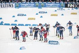 01.03.2024, Lahti, Finland (FIN): Start of mens race - FIS world cup cross-country, team sprint, Lahti (FIN). www.nordicfocus.com. © Modica/NordicFocus. Every downloaded picture is fee-liable.