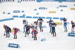 01.03.2024, Lahti, Finland (FIN): Start of mens race - FIS world cup cross-country, team sprint, Lahti (FIN). www.nordicfocus.com. © Modica/NordicFocus. Every downloaded picture is fee-liable.