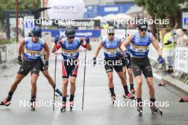 03.08.2024, Sandnes, Norway (NOR): Nikolai Elde Holmboe (NOR),Ansgar Evensen (NOR), Eskil Engdal (NOR), (l-r) - BLINK24 Festival Cross-Country - Sandnes (NOR). www.nordicfocus.com. © Manzoni/NordicFocus. Every downloaded picture is fee-liable.