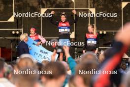 01.08.2024, Sandnes, Norway (NOR): Heidi Weng (NOR), Astrid Oeyre Slind (NOR), Emilie Fleten (NOR), (l-r) - BLINK24 Festival Cross-Country - Sandnes (NOR). www.nordicfocus.com. © Manzoni/NordicFocus. Every downloaded picture is fee-liable.