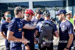 01.08.2024, Sandnes, Norway (NOR): Paolo Ventura (ITA), Simone Dapra (ITA), Elia Barp (ITA), (l-r) - BLINK24 Festival Cross-Country - Sandnes (NOR). www.nordicfocus.com. © Nordnes/NordicFocus. Every downloaded picture is fee-liable.