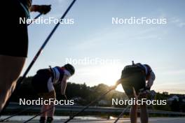 01.08.2024, Sandnes, Norway (NOR): Kati Roivas (FIN), Magni Smedas (NOR), (l-r) - BLINK24 Festival Cross-Country - Sandnes (NOR). www.nordicfocus.com. © Nordnes/NordicFocus. Every downloaded picture is fee-liable.