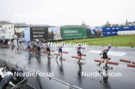 03.08.2024, Sandnes, Norway (NOR): Sabin Coupat (FRA), Mathias Holbaek (NOR), Aron Aakre Rysstad (NOR), James Matthieu Clugnet (GBR), Haavard Solaas Taugboel (NOR), Lucas Chanavat (FRA), (l-r) - BLINK24 Festival Cross-Country - Sandnes (NOR). www.nordicfocus.com. © Manzoni/NordicFocus. Every downloaded picture is fee-liable.