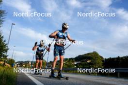 01.08.2024, Sandnes, Norway (NOR): Gaspard Rousset (FRA), James Matthieu Clugnet (GBR), (l-r) - BLINK24 Festival Cross-Country - Sandnes (NOR). www.nordicfocus.com. © Nordnes/NordicFocus. Every downloaded picture is fee-liable.