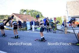 01.08.2024, Sandnes, Norway (NOR): Elling Broberg (NOR), Elias Dybing (NOR), Fredrik Camillo Wille (NOR), (l-r) - BLINK24 Festival Cross-Country - Sandnes (NOR). www.nordicfocus.com. © Manzoni/NordicFocus. Every downloaded picture is fee-liable.