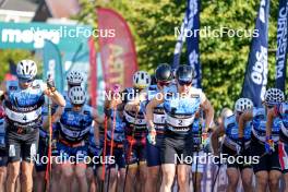 01.08.2024, Sandnes, Norway (NOR): Didrik Toenseth (NOR), Petter Stakston (NOR), Thomas Joly (FRA), Mika Vermeulen (AUT), Simen Hegstad Krueger (NOR), (l-r) - BLINK24 Festival Cross-Country - Sandnes (NOR). www.nordicfocus.com. © Nordnes/NordicFocus. Every downloaded picture is fee-liable.