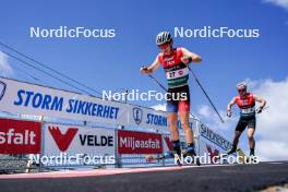 02.08.2024, Sandnes, Norway (NOR): Mathieu Blanc (FRA), Sindre Bjoernestad Skar (NOR), (l-r) - BLINK24 Festival Cross-Country - Sandnes (NOR). www.nordicfocus.com. © Nordnes/NordicFocus. Every downloaded picture is fee-liable.