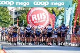 01.08.2024, Sandnes, Norway (NOR): Andrew Musgrave (GBR), Didrik Toenseth (NOR), Thomas Joly (FRA), Simen Hegstad Krueger (NOR), Martin Loewstroem Nyenget (NOR), (l-r) - BLINK24 Festival Cross-Country - Sandnes (NOR). www.nordicfocus.com. © Nordnes/NordicFocus. Every downloaded picture is fee-liable.