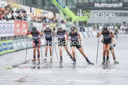 03.08.2024, Sandnes, Norway (NOR): Lotta Udnes Weng (NOR), Caterina Ganz (ITA), Nadine Faehndrich (SUI), Maja Kjaeras Moland (NOR), Mathilde Hagen Roenning (NOR), (l-r) - BLINK24 Festival Cross-Country - Sandnes (NOR). www.nordicfocus.com. © Manzoni/NordicFocus. Every downloaded picture is fee-liable.