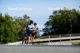 01.08.2024, Sandnes, Norway (NOR): Simen Christopher Bratberg Ramstad (NOR), Nathan Jouannon (FRA), (l-r) - BLINK24 Festival Cross-Country - Sandnes (NOR). www.nordicfocus.com. © Nordnes/NordicFocus. Every downloaded picture is fee-liable.