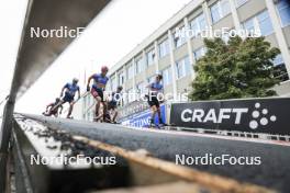 03.08.2024, Sandnes, Norway (NOR): Sivert Wiig (NOR), Harald Amundsen Oestberg (NOR), Sondre Oestervold (NOR), Einar Hedegart (NOR), (l-r) - BLINK24 Festival Cross-Country - Sandnes (NOR). www.nordicfocus.com. © Manzoni/NordicFocus. Every downloaded picture is fee-liable.