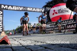 01.08.2024, Sandnes, Norway (NOR): Eskil Froeisland (NOR), Andreas Hermansen (NOR), (l-r) - BLINK24 Festival Cross-Country - Sandnes (NOR). www.nordicfocus.com. © Nordnes/NordicFocus. Every downloaded picture is fee-liable.