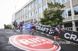 03.08.2024, Sandnes, Norway (NOR): Sabin Coupat (FRA), Haavard Solaas Taugboel (NOR), Mathias Holbaek (NOR), Julien Arnaud (FRA), (l-r) - BLINK24 Festival Cross-Country - Sandnes (NOR). www.nordicfocus.com. © Manzoni/NordicFocus. Every downloaded picture is fee-liable.