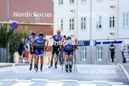 01.08.2024, Sandnes, Norway (NOR): Gabriel Winston Gledhill (GBR), Halvor Korboel Thoner (NOR), Ireneu Esteve Altimiras (AND), (l-r) - BLINK24 Festival Cross-Country - Sandnes (NOR). www.nordicfocus.com. © Manzoni/NordicFocus. Every downloaded picture is fee-liable.