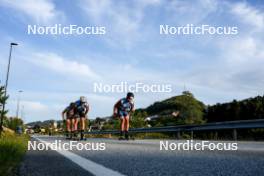 01.08.2024, Sandnes, Norway (NOR): Emil Persson (SWE), Gabriel Winston Gledhill (GBR), (l-r) - BLINK24 Festival Cross-Country - Sandnes (NOR). www.nordicfocus.com. © Nordnes/NordicFocus. Every downloaded picture is fee-liable.