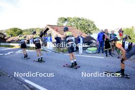 01.08.2024, Sandnes, Norway (NOR): Elling Broberg (NOR), Elias Dybing (NOR), Fredrik Camillo Wille (NOR), (l-r) - BLINK24 Festival Cross-Country - Sandnes (NOR). www.nordicfocus.com. © Manzoni/NordicFocus. Every downloaded picture is fee-liable.