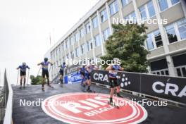 03.08.2024, Sandnes, Norway (NOR): Sindre Bjoernestad Skar (NOR), Sondre Skomedal Ramse (NOR), Davide Graz (ITA), James Matthieu  Clugnet (GBR), Jaume Pueyo (ESP), Lucas Chanavat (FRA), (l-r) - BLINK24 Festival Cross-Country - Sandnes (NOR). www.nordicfocus.com. © Manzoni/NordicFocus. Every downloaded picture is fee-liable.