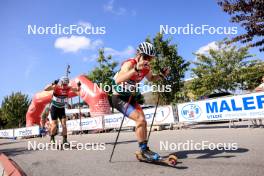 02.08.2024, Sandnes, Norway (NOR): Sindre Bjoernestad Skar (NOR), Mathieu Blanc (FRA), (l-r) - BLINK24 Festival Cross-Country - Sandnes (NOR). www.nordicfocus.com. © Manzoni/NordicFocus. Every downloaded picture is fee-liable.