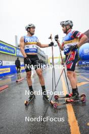 03.08.2024, Sandnes, Norway (NOR): Lucas Chanavat (FRA), Haavard Solaas Taugboel (NOR), (l-r) - BLINK24 Festival Cross-Country - Sandnes (NOR). www.nordicfocus.com. © Manzoni/NordicFocus. Every downloaded picture is fee-liable.