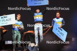 03.08.2024, Sandnes, Norway (NOR): James Matthieu Clugnet (GBR), Einar Hedegart (NOR), Lucas Chanavat (FRA), (l-r) - BLINK24 Festival Cross-Country - Sandnes (NOR). www.nordicfocus.com. © Manzoni/NordicFocus. Every downloaded picture is fee-liable.