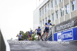 03.08.2024, Sandnes, Norway (NOR): Sabin Coupat (FRA), Haavard Solaas Taugboel (NOR), Mathias Holbaek (NOR), Julien Arnaud (FRA), (l-r) - BLINK24 Festival Cross-Country - Sandnes (NOR). www.nordicfocus.com. © Manzoni/NordicFocus. Every downloaded picture is fee-liable.