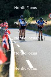 01.08.2024, Sandnes, Norway (NOR): Eskil Froeisland (NOR), Brice Milici (FRA), (l-r) - BLINK24 Festival Cross-Country - Sandnes (NOR). www.nordicfocus.com. © Manzoni/NordicFocus. Every downloaded picture is fee-liable.