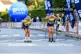 01.08.2024, Sandnes, Norway (NOR): Camilla Nygard (NOR), Malena Sirekrok (NOR), (l-r) - BLINK24 Festival Cross-Country - Sandnes (NOR). www.nordicfocus.com. © Manzoni/NordicFocus. Every downloaded picture is fee-liable.