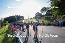 01.08.2024, Sandnes, Norway (NOR): Amund Hopstock Riege (NOR), Andrew Musgrave (GBR), Joe Davies (GBR), Alfred Buskqvist (SWE), (l-r) - BLINK24 Festival Cross-Country - Sandnes (NOR). www.nordicfocus.com. © Manzoni/NordicFocus. Every downloaded picture is fee-liable.