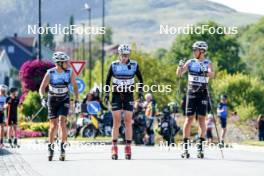 01.08.2024, Sandnes, Norway (NOR): Oskar Kardin (SWE), Karl Alvar Myhlback (SWE), Emil Persson (SWE), (l-r) - BLINK24 Festival Cross-Country - Sandnes (NOR). www.nordicfocus.com. © Nordnes/NordicFocus. Every downloaded picture is fee-liable.