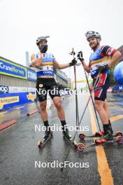 03.08.2024, Sandnes, Norway (NOR): Lucas Chanavat (FRA), Haavard Solaas Taugboel (NOR), (l-r) - BLINK24 Festival Cross-Country - Sandnes (NOR). www.nordicfocus.com. © Manzoni/NordicFocus. Every downloaded picture is fee-liable.