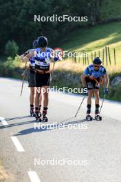 01.08.2024, Sandnes, Norway (NOR): Eskil Froeisland (NOR), Brice Milici (FRA), (l-r) - BLINK24 Festival Cross-Country - Sandnes (NOR). www.nordicfocus.com. © Manzoni/NordicFocus. Every downloaded picture is fee-liable.