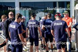 01.08.2024, Sandnes, Norway (NOR): Paolo Ventura (ITA), Simone Dapra (ITA), Elia Barp (ITA), (l-r) - BLINK24 Festival Cross-Country - Sandnes (NOR). www.nordicfocus.com. © Nordnes/NordicFocus. Every downloaded picture is fee-liable.