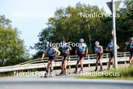 01.08.2024, Sandnes, Norway (NOR): Joar Andreas Thele (NOR), Pierre Belingheri (FRA), Brice Milici (FRA), (l-r) - BLINK24 Festival Cross-Country - Sandnes (NOR). www.nordicfocus.com. © Nordnes/NordicFocus. Every downloaded picture is fee-liable.